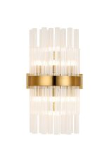 Modus 8 Light G9, Wall Light, Brass / Clear