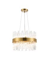 Modus 40cm 10 Light G9, Pendant Round, Brass / Clear