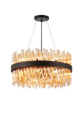 Modus 60cm 18 Light G9, Pendant Round, Satin Black / Amber Item Weight: 16.81kg