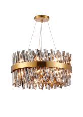 Modus 60cm 18 Light G9, Pendant Round, Brass / Smoke Item Weight: 16.81kg