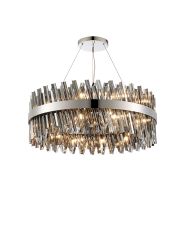 Modus 80cm 24 Light G9, Pendant Round, Polished Nickel / Smoke Item Weight: 23.13kg