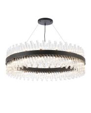 Modus 1m 32 Light G9, Pendant Round, Satin Black / Clear Item Weight: 29.51kg