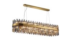 Modus 1.5m 36 Light G9, Pendant Oblong, Brass / Smoke Item Weight: 33.98kg