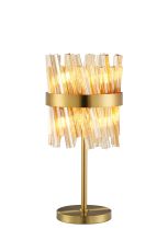Modus 6 Light G9, Table Lamp, Brass / Amber