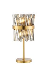 Modus 6 Light G9, Table Lamp, Brass / Smoke