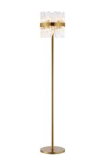 Modus 8 Light G9, Floor Lamp, Brass / Clear