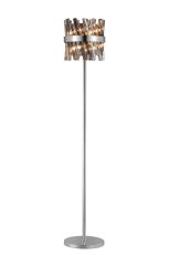 Modus 8 Light G9, Floor Lamp, Polished Nickel / Smoke