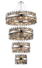Modus 4 Tier 40cm + 60cm + 80cm + 1m Pendant, 10 + 18 + 24 + 32 Light G9, Polished Nickel/Smoke Item Weight: 80kg