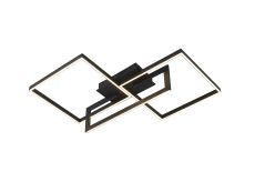 Mural Rectangular Ceiling, 48W LED, 3000K, 3840lm, IP20, Matt Black, 3yrs Warranty