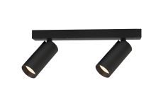 Nazare Linear 2 Light Spotlight GU10 Mini (Max 12W), Matt Black
