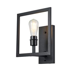 Isola Wall Lamp Front Switched (FRAME ONLY) Without Shade, 1 Light E27, Satin Black