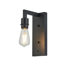 Isola Wall Lamp Switched Over Arm (FRAME ONLY) Without Shade, 1 Light E27, Satin Black