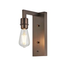 Isola Wall Lamp Switched Over Arm (FRAME ONLY) Without Shade, 1 Light E27, Matt Bronze