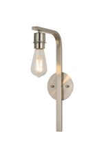 Isola Arc Wall Light, (FRAME ONLY), 1 Light E27, Satin Nickel