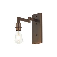 Isola Switched Swing Arm Wall Light (FRAME ONLY), 1 x E27, Matt Bronze