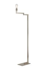 Isola Swing Arm Floor Lamp, Without Shade, 1 x E27, Satin Nickel