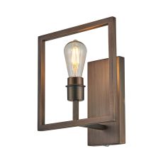 Isola Switched Wall Lamp (FRAME ONLY) Without Shade, 1 Light E27, Matt Bronze