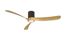 Nemo II L 1.3m 19W LED Dimmable Ceiling Light With Built-In 32W DC Fan, 3000-5000K Remote Control, 3800lm, Wood/Black, 5yrs Warranty