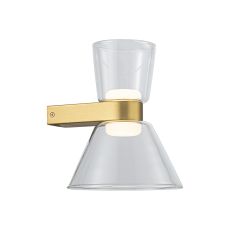 New York 1 Light Wall Light, 6W LED, 3000K, 960lm, Gold, 3yrs Warranty