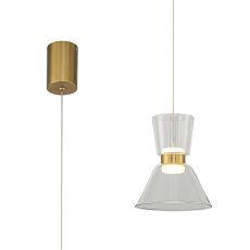 New York 1 Light Pendant, 6W LED, 3000K, 960lm, Gold, 3yrs Warranty