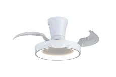 Niseko Fan XS 33cm 25W LED Dimmable Ceiling Light With Built-In 25W DC Fan, 2700-5000K Remote Control, 2500lm, White, 5yrs Warranty
