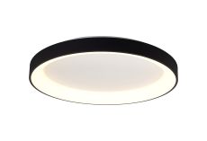 Niseko II Ring Ceiling 78cm 58W LED, 2700K-5000K Tuneable, 4700lm, Remote Control, Black, 3yrs Warranty