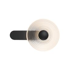Biento Wall Lamp, 1 x 7W LED, 3000K, 426lm, Satin Black/Clear, 3yrs Warranty