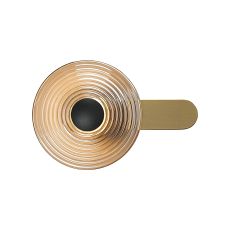 Biento Wall Lamp, 1 x 7W LED, 3000K, 426lm, Brass/Smoke/Satin Black, 3yrs Warranty