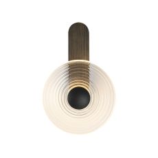 Biento Wall Lamp, 1 x 7W LED, 3000K, 426lm, Bronze/Clear/Satin Black, 3yrs Warranty
