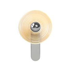 Biento Wall Lamp, 1 x 7W LED, 3000K, 426lm, Chrome/Amber, 3yrs Warranty