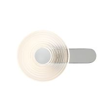 Biento Wall Lamp, 1 x 7W LED, 3000K, 426lm, Chrome/Clear/Satin White, 3yrs Warranty