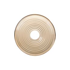 Biento 20cm Round Ripple Glass Shade (A), Amber