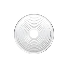 Biento 20cm Round Ripple Glass Shade (A), Clear