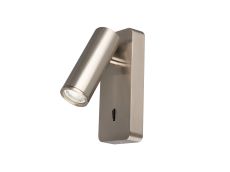 Notte Wall Lamp Switched, 1 x 35mm GU10 (GU11) (Not Included), Satin Nickel