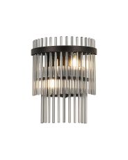 Filo Wall Lamp 2 Light E14, Brown Oxide/Smoke Glass Rods