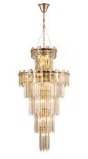 Anson 61cm Tall Pendant 17 Light E14, French Gold/Champagne Glass Item Weight: 21.8kg
