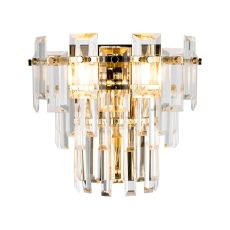 Anson Wall Lamp 2 Light E14, French Gold/Clear Glass