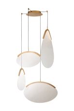 Oasis 70cm 4 Light Pendant, 54W LED, 3000K, 7070lm, Triac Dimmable, Gold, 3yrs Warranty