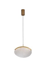 Oasis 39cm 1 Light Pendant, 12W LED, 3000K, 1465lm, Triac Dimmable, Gold, 3yrs Warranty