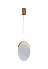 Oasis 25.5cm 1 Light Pendant, 12W LED, 3000K, 1465lm, Triac Dimmable, Gold, 3yrs Warranty