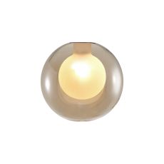 Giuseppe 12cm Round Cognac With Inner Frosted Globe (G) Glass Shade