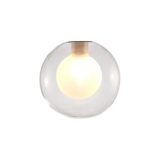Giuseppe 12cm Round Clear With Inner Frosted Globe (G) Glass Shade