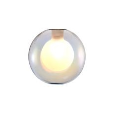 Giuseppe 12cm Round Iridescent With Inner Frosted Globe (G) Glass Shade