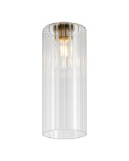 Giuseppe 8x20cm Slim Tube Ribbed (AK) Clear Glass Shade