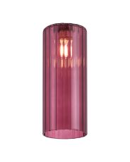 Giuseppe 8x20cm Slim Tube Ribbed (AK) Purple Glass Shade