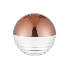 Giuseppe 15cm Two-Tone Round Spiral Glass Shade (AM), Copper/Clear