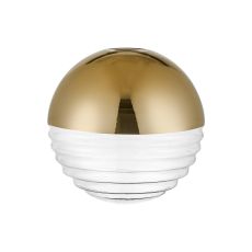 Giuseppe 15cm Two-Tone Round Spiral Glass Shade (AM), Gold/Clear
