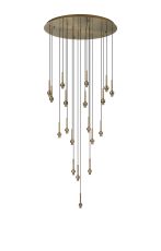 Giuseppe 75cm Antique Brass 19 Light G9 Universal 3.5m Round Multiple Pendant (FRAME ONLY), For A Vast Range Of Glass Shades