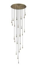 Giuseppe 85cm Antique Brass 24 Light G9 Universal 5m Round Multiple Pendant (FRAME ONLY), For A Vast Range Of Shades, Item Weight: 15.6kg