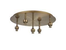 Giuseppe 45cm Antique Brass Round 5 Light G9 Universal Flush Light (FRAME ONLY), For A Vast Range Of Glass Shades